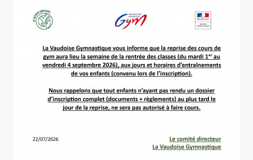 Rentrée gym 2026